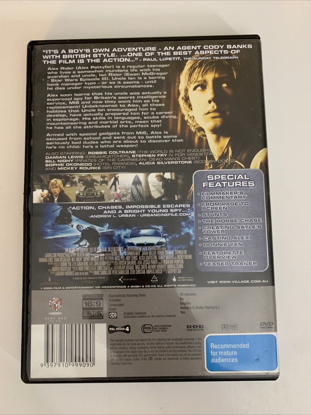 Stormbreaker (DVD, 2006) Mickey Rourke, Andy Serkis, Robbie Coltrane Region 4