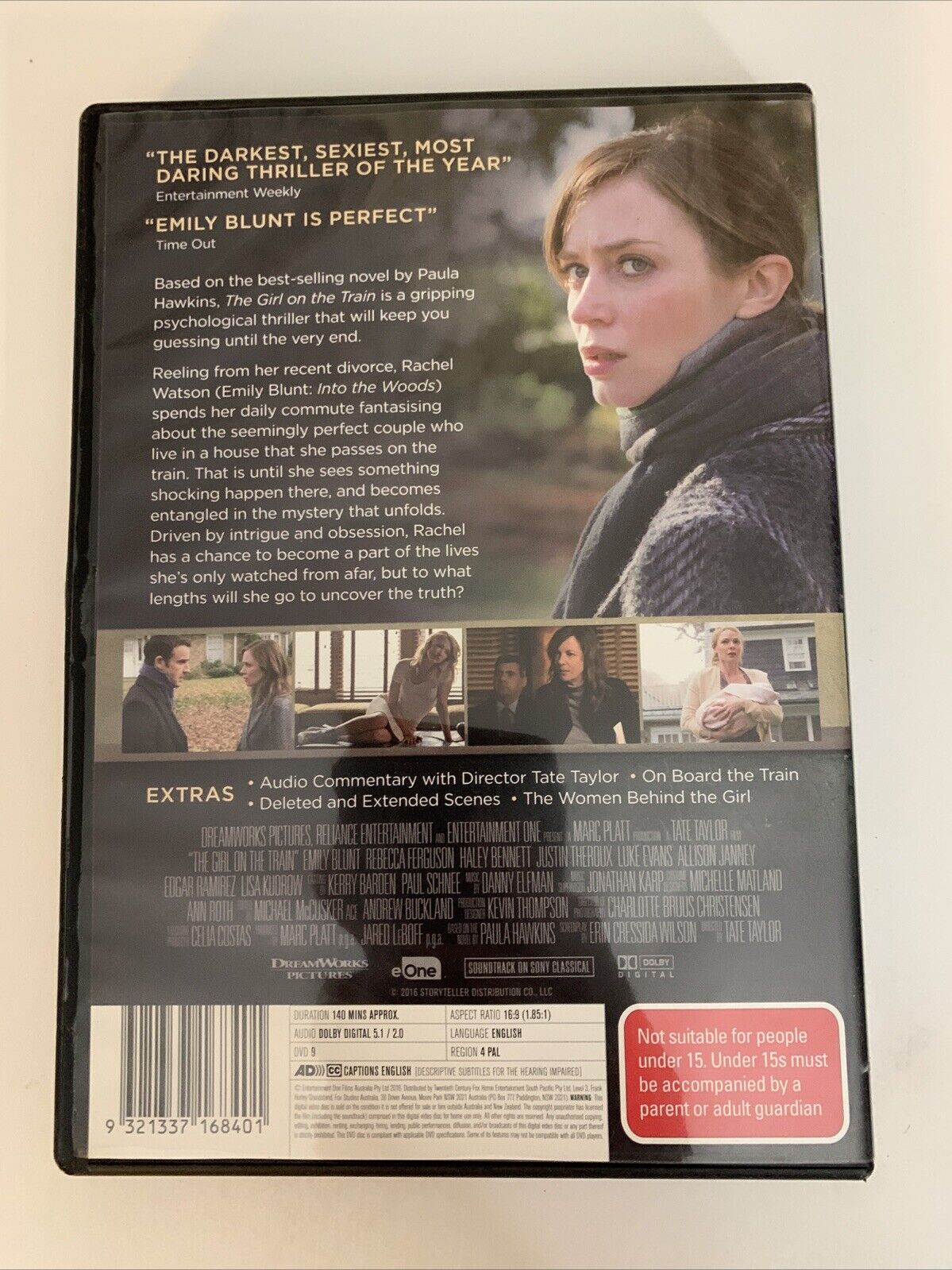 The Girl On The Train (DVD, 2016) Emily Blunt, Haley Bennett Region 4
