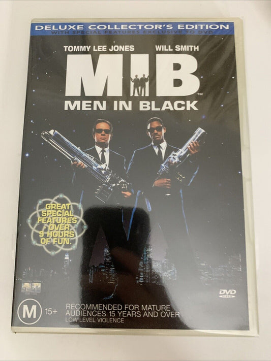 Men In Black (DVD, 1997) Will Smith, Rip Torn, Tommy Lee Jones Region 4  NEW