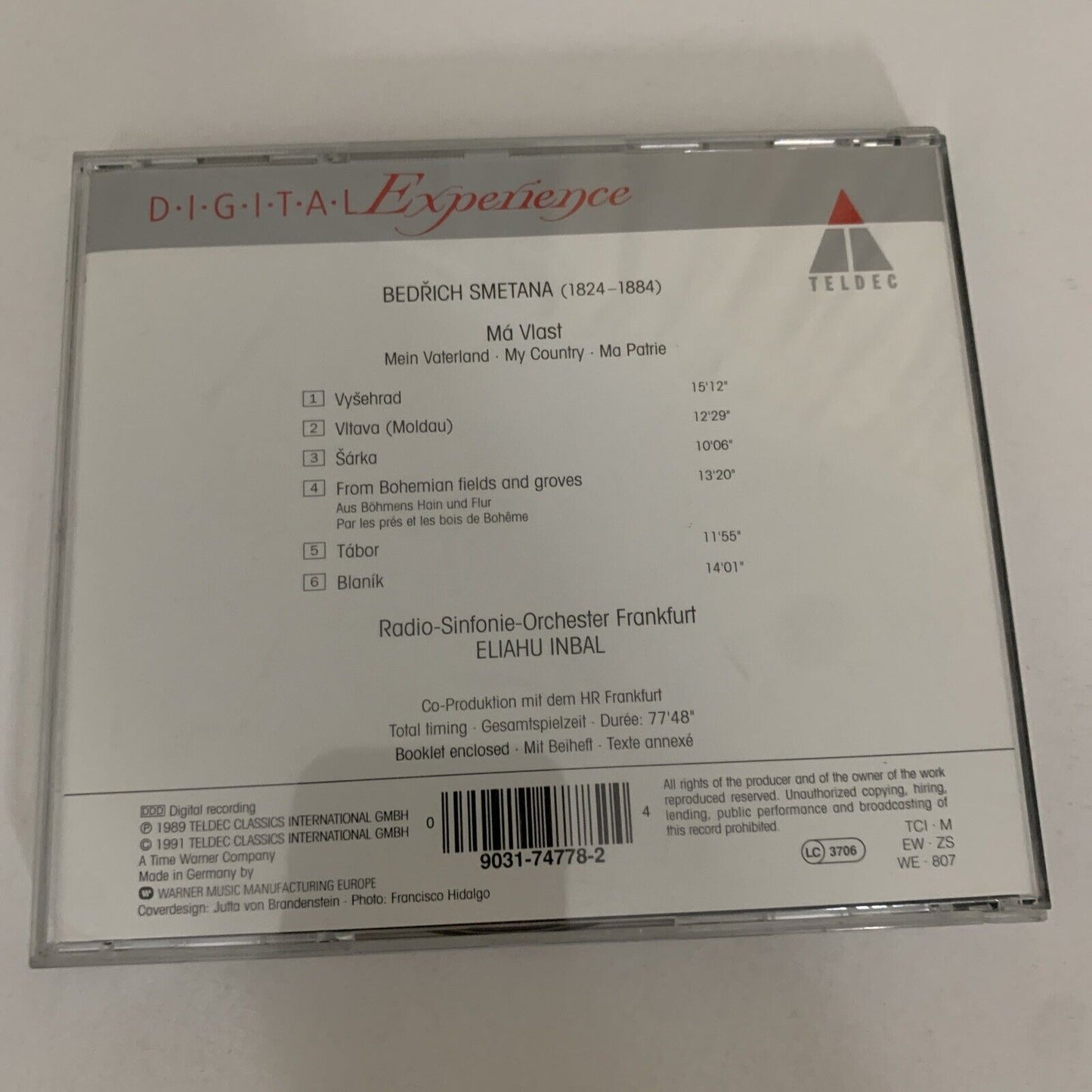 Smetana: Má Vlast by Eliahu Inbal (CD, 1991) Album