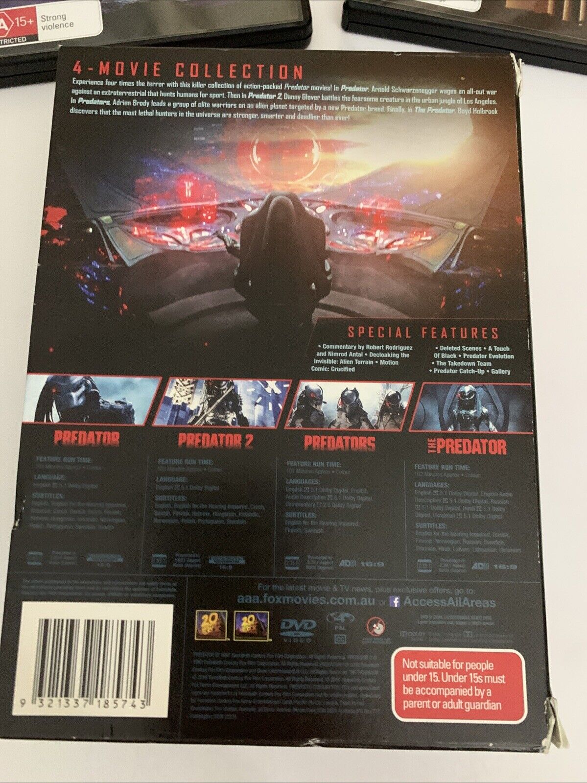 Predator Dvd R4 Predator 4-Movie Collection : Predator 1 & 2 / Predators / The Predato ...