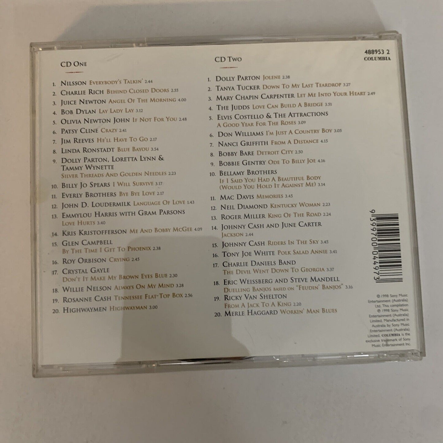 The All Time Greatest Country Songs From The 60's, 70's, 80's & 90's (CD, 1998)