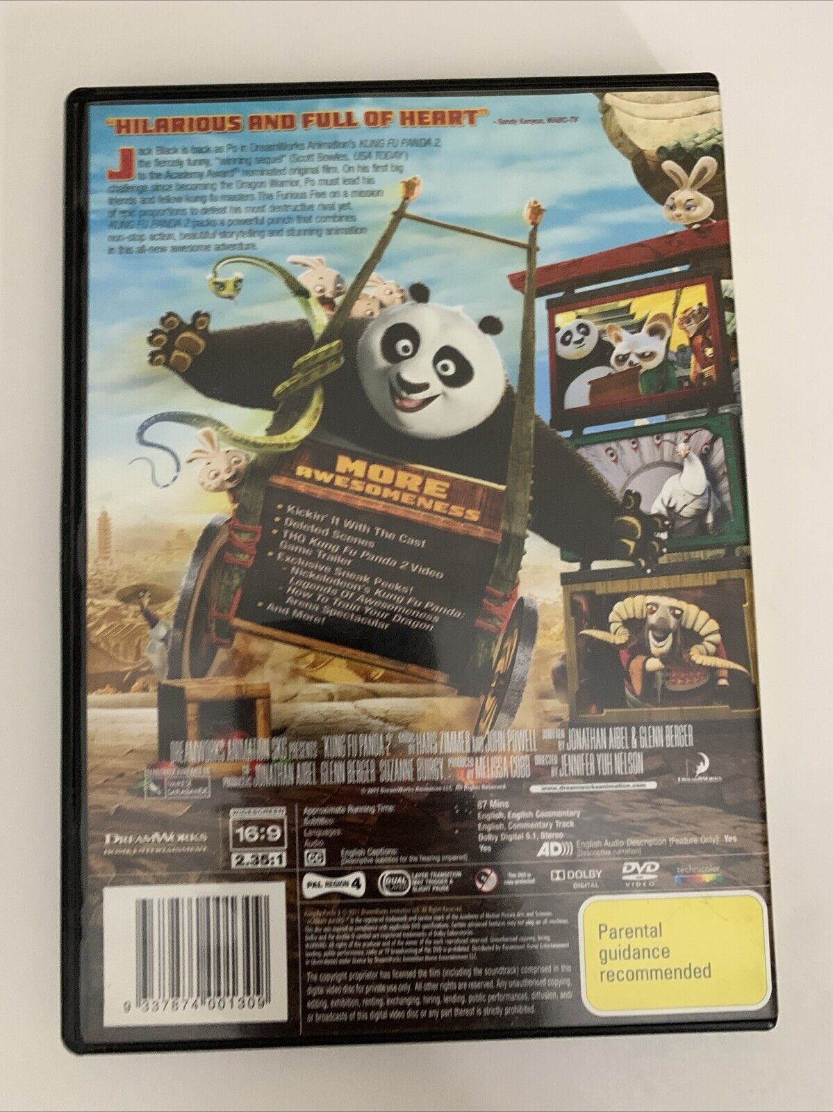 Kung Fu Panda 2 (DVD, 2011) Dreamworks Animation Film Region 4
