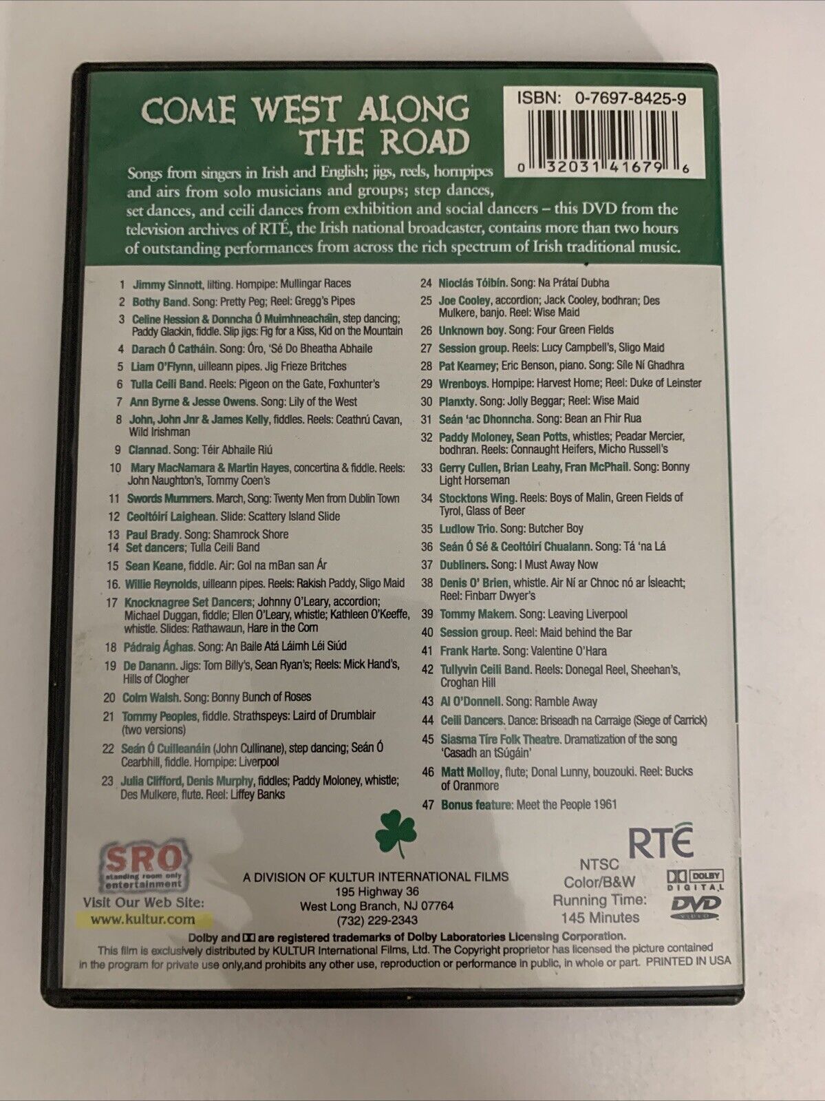 Come West Along The Road (DVD, 2005) RTE Various Bands Music All Regions