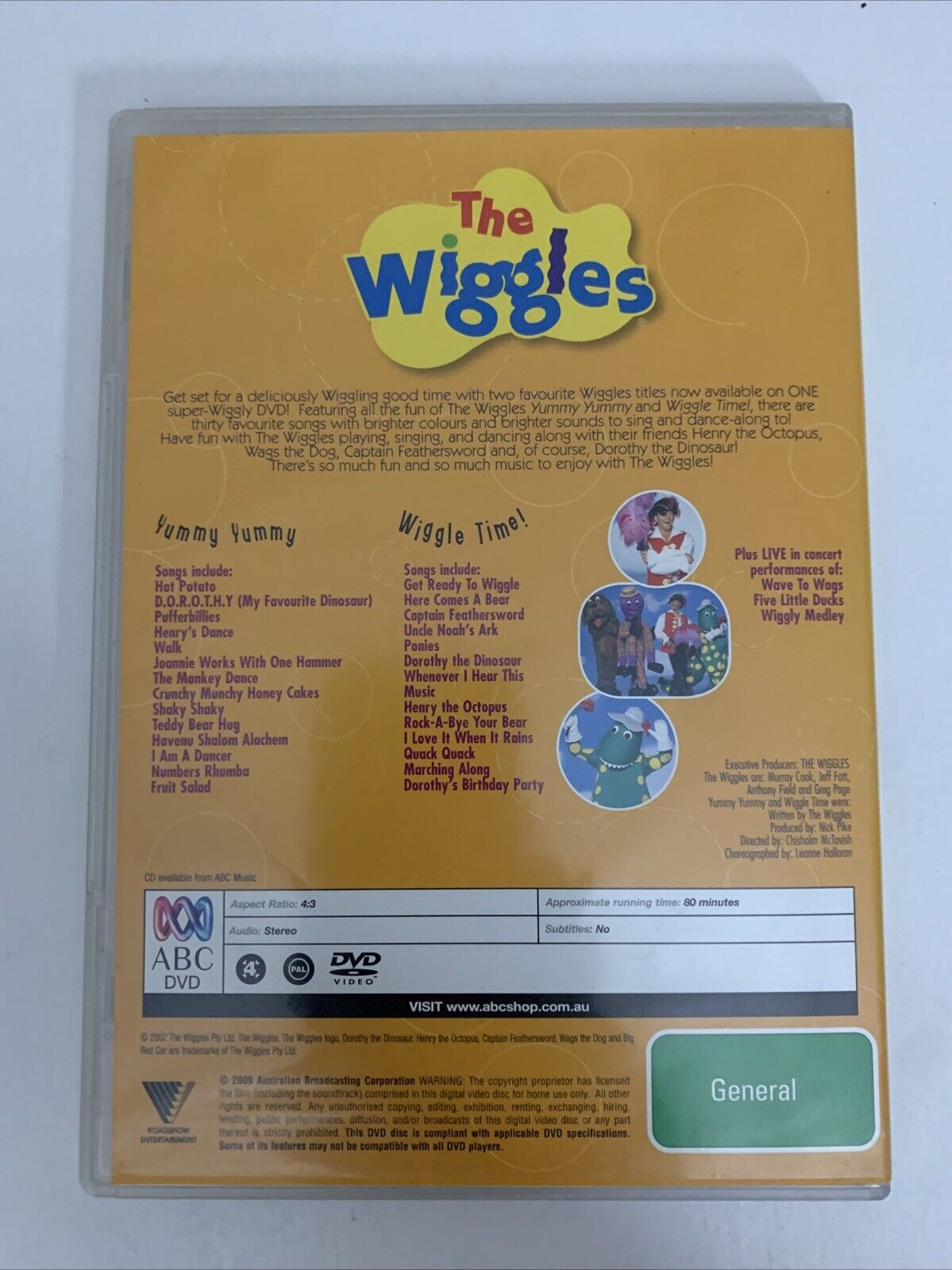 The Wiggles Yummy Yummy / Wiggle Time! (DVD, 1998) Region 4