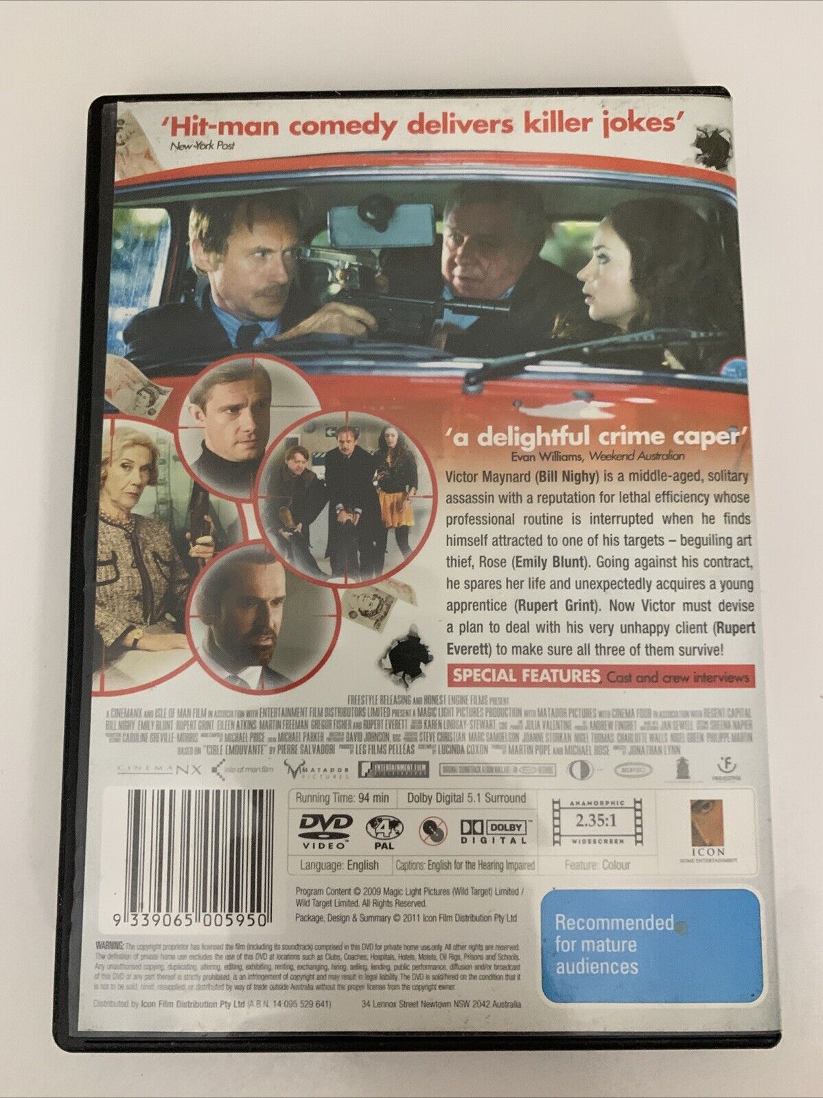 Wild Target (DVD, 2010) Emily Blunt, Bill Nighy, Rupert Grint Region 4