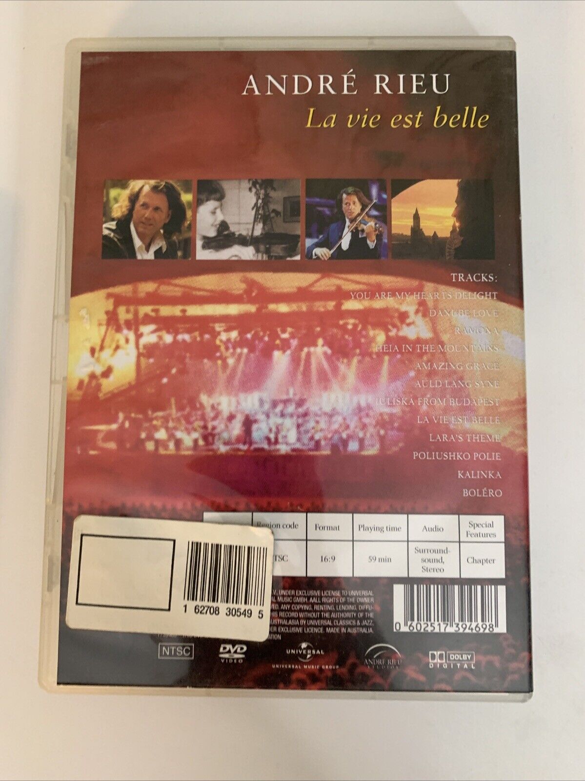 André Rieu La Vie Est Belle (DVD, 2007) All Regions