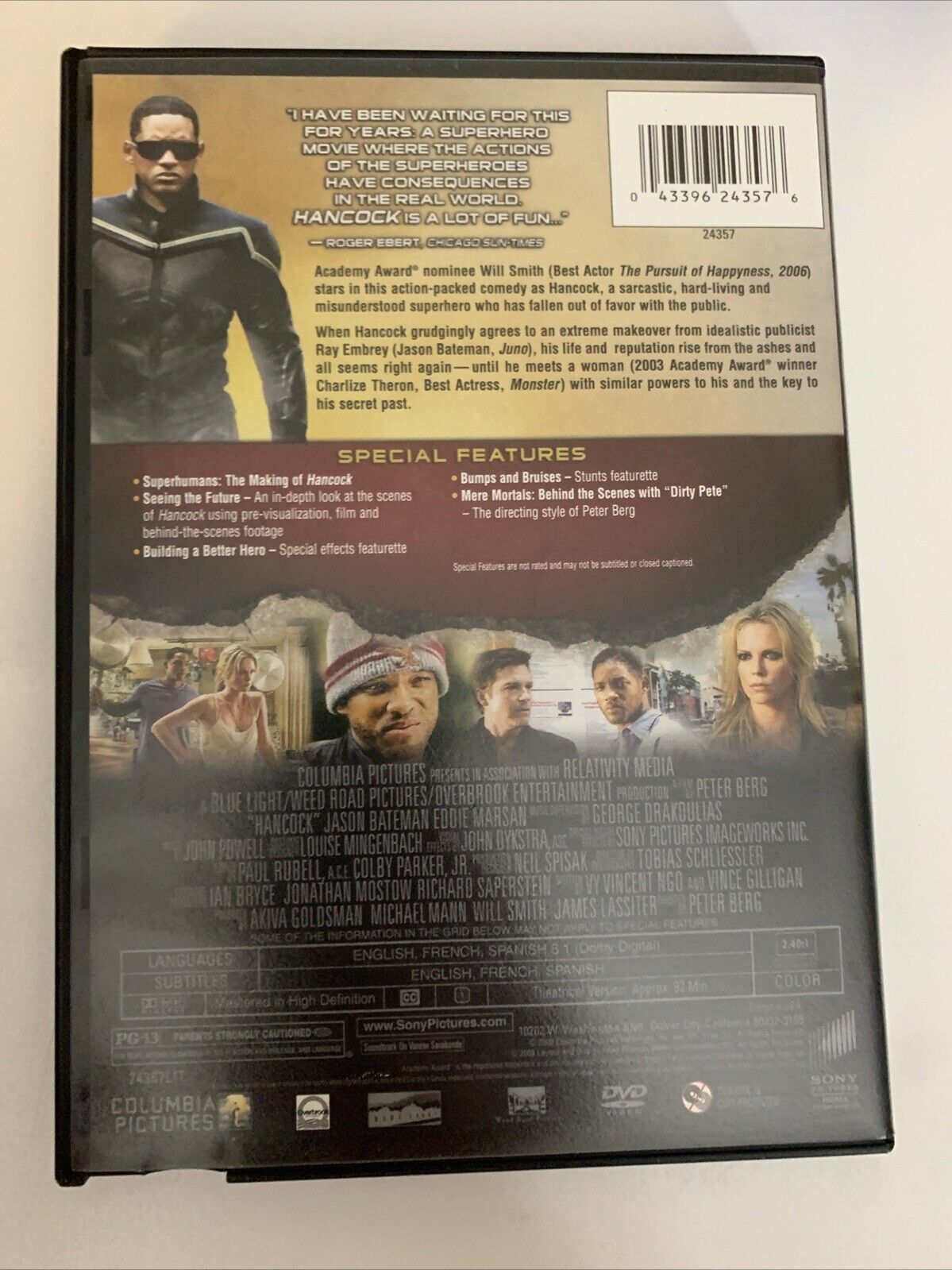 Hancock : Extended Version (DVD, 2008) Will Smith Region 4