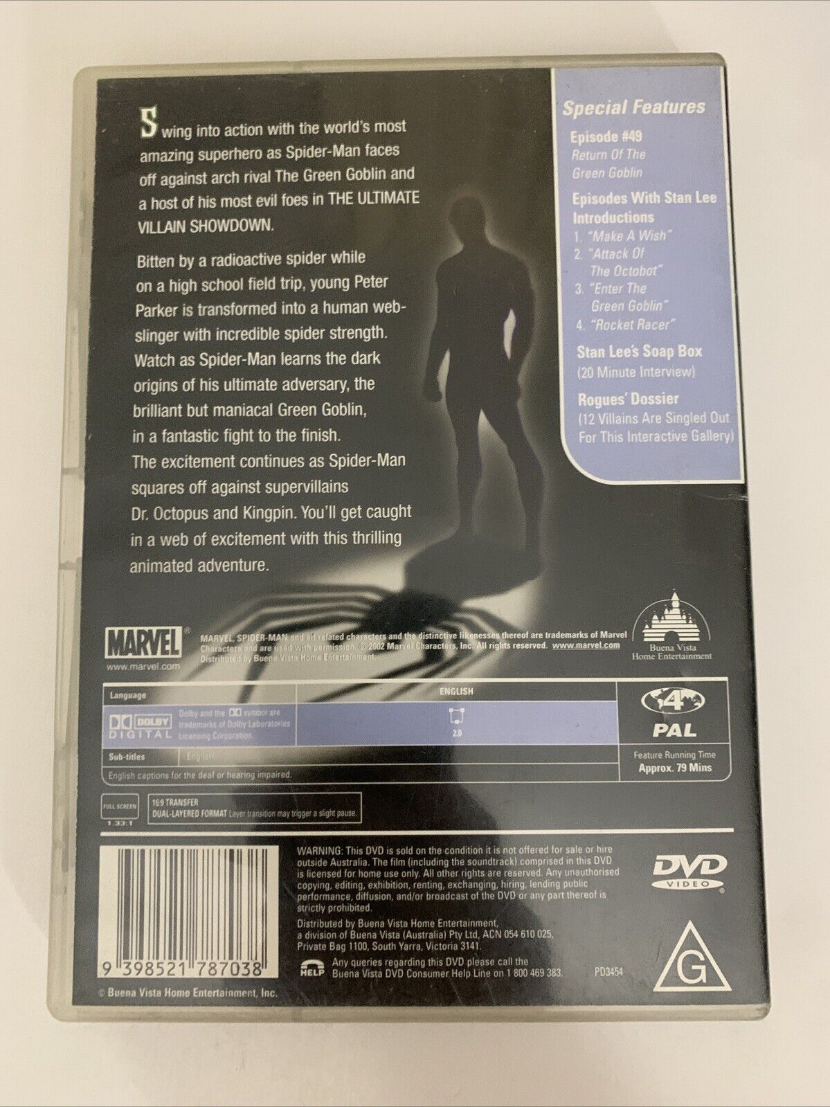 Spiderman : The Ultimate Villain Showdown (DVD, 1996) Region 4