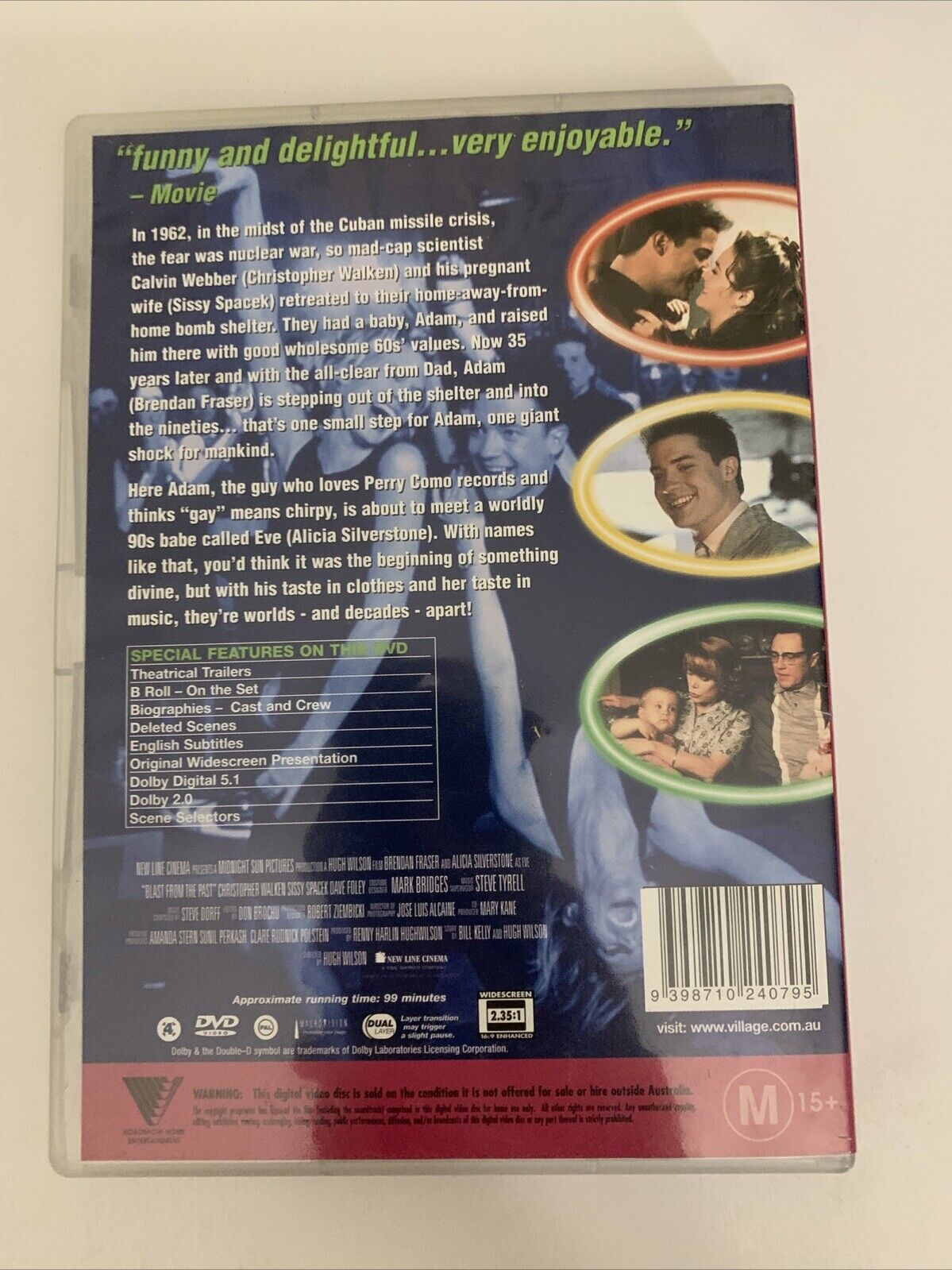 Blast From The Past (DVD, 1999) Brendan Fraser, Alicia Silverstone  Region 4