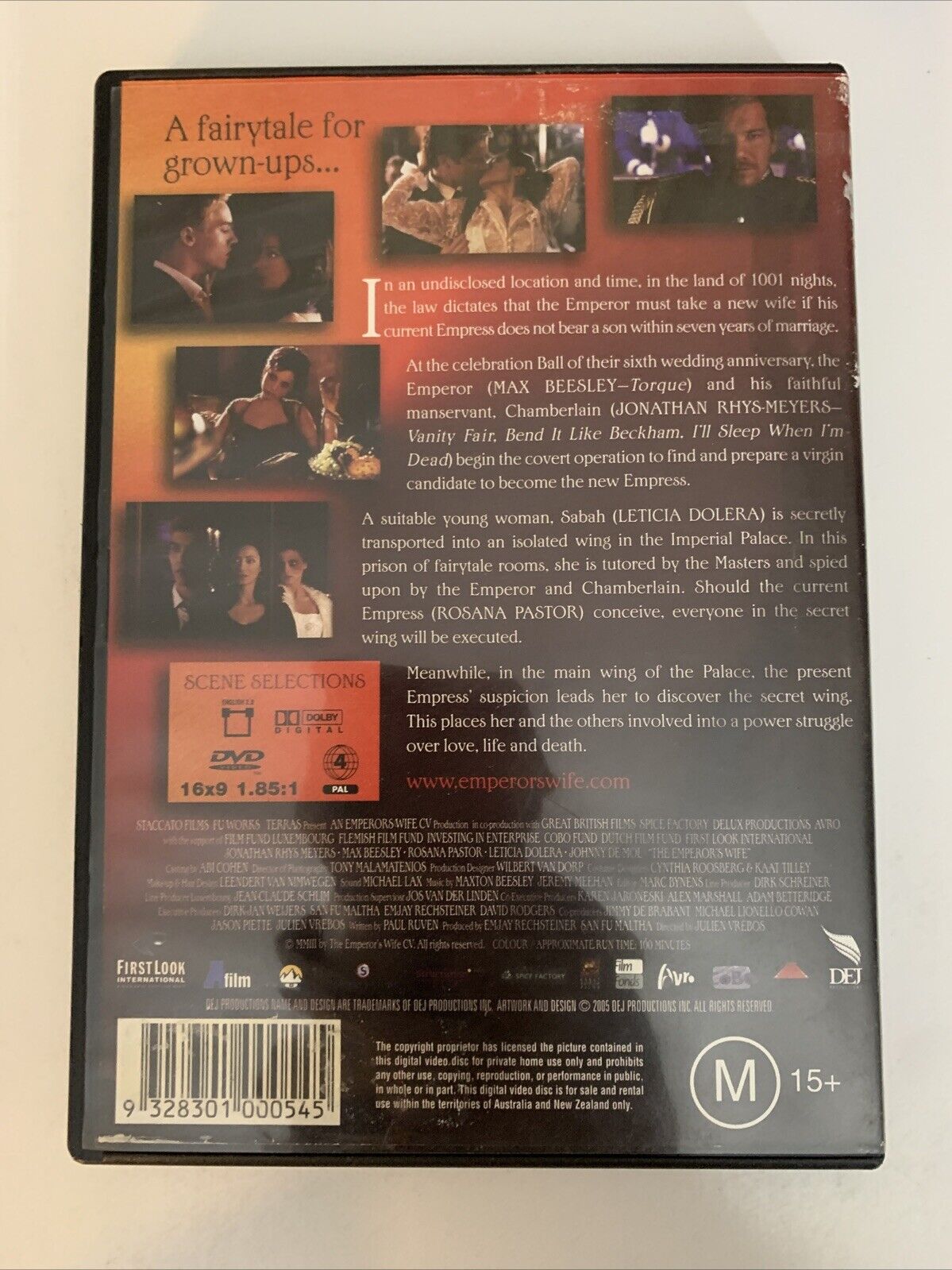 The Emperor's Wife (DVD, 2003) Max Beesley, Jonathan Rhys Myers  Region 4