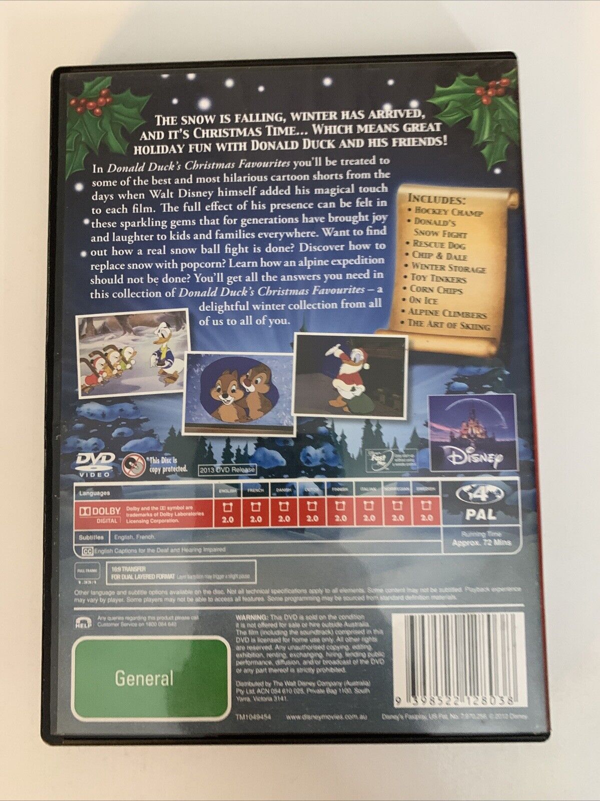 Disney Donald Duck's Christmas Favourites (DVD, 2005) Animation Region 4