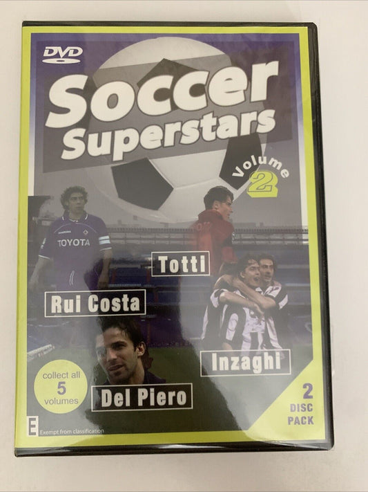 Soccer Superstars Volume 2 (DVD) Del Peiro, Totti, Rui Costa, Inzaghi All Region
