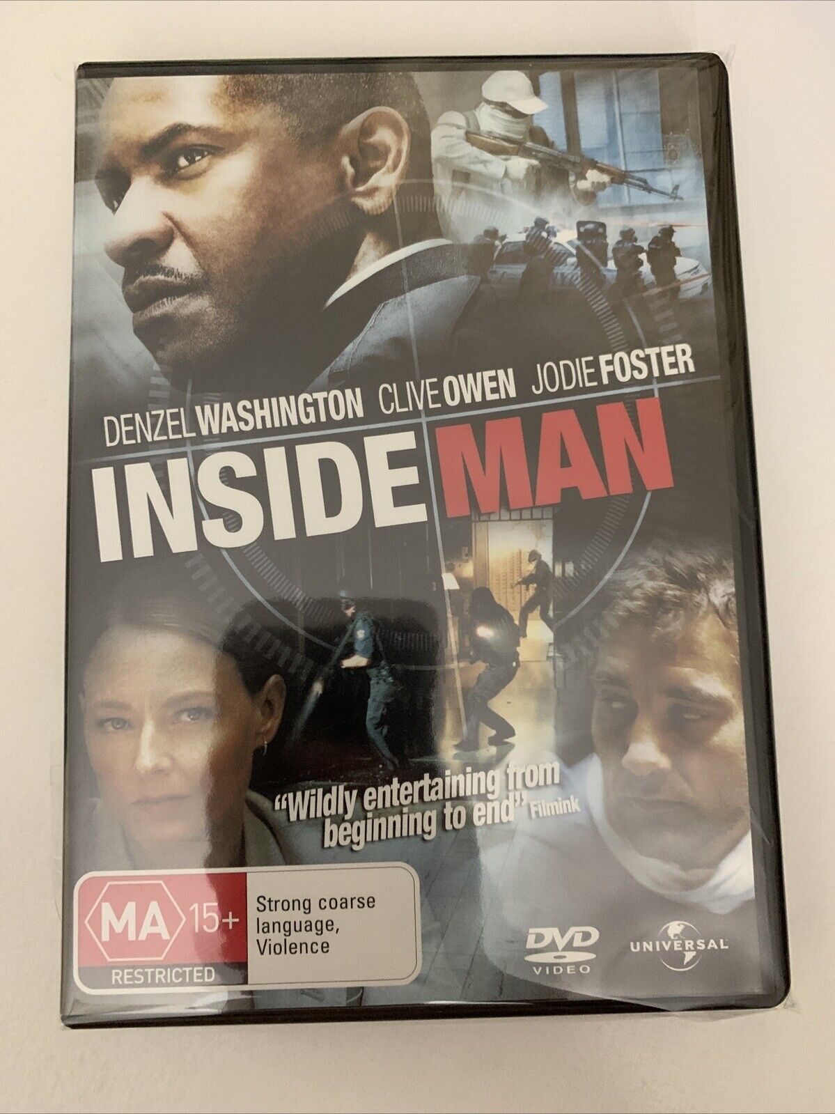 Inside Man (DVD, 2006) Denzel Washington, Clive Owen, Jodie Foster Region 4  NEW