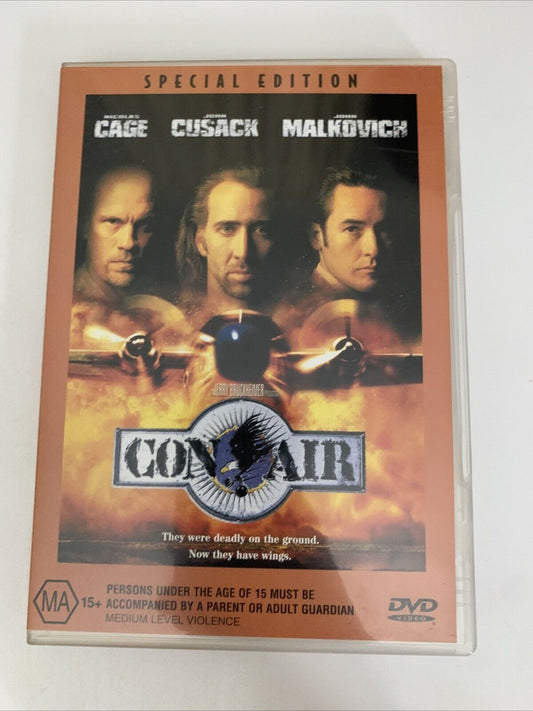 Con Air (DVD, 1997) John Cusack, Nicholas Cage   Region 4