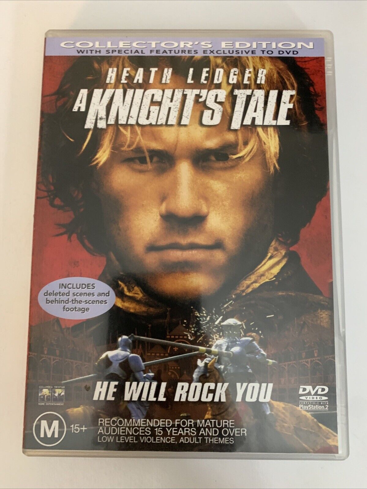A Knight's Tale (DVD, 2001) Heath Ledger, Alan Tudyk, Paul Bettany  Region 4