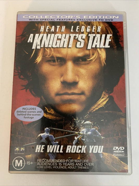 A Knight's Tale (DVD, 2001) Heath Ledger, Alan Tudyk, Paul Bettany  Region 4