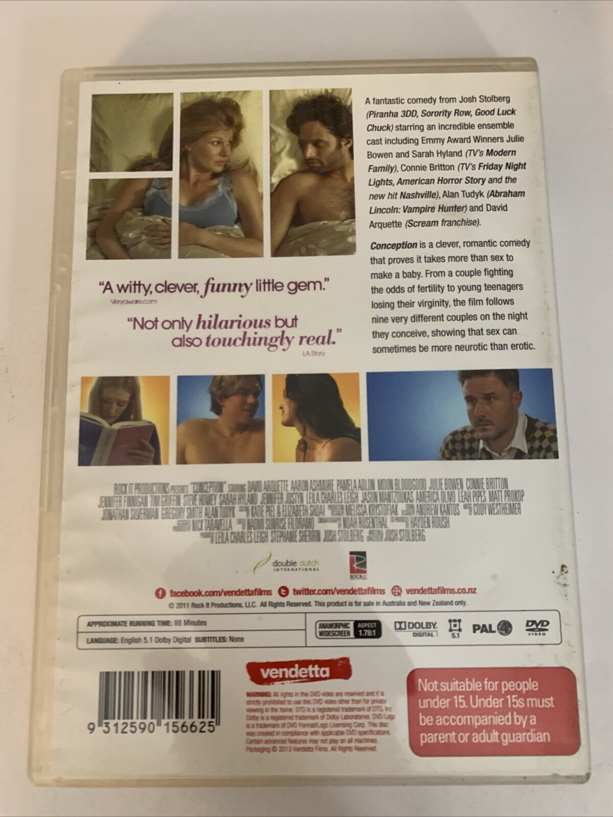Conception (DVD, 2011) David Arquette, Connie Britton, Sarah Hyland Region 4