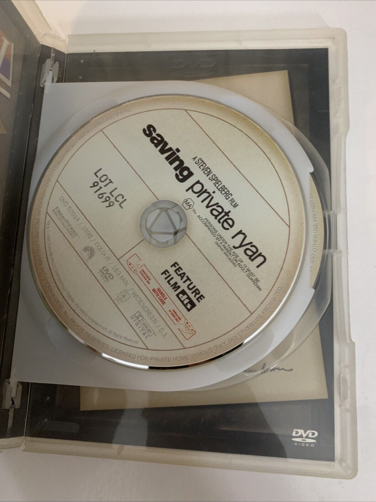 Saving Private Ryan (DVD, 1998) Tom Hanks, Matt Damon  Region 4