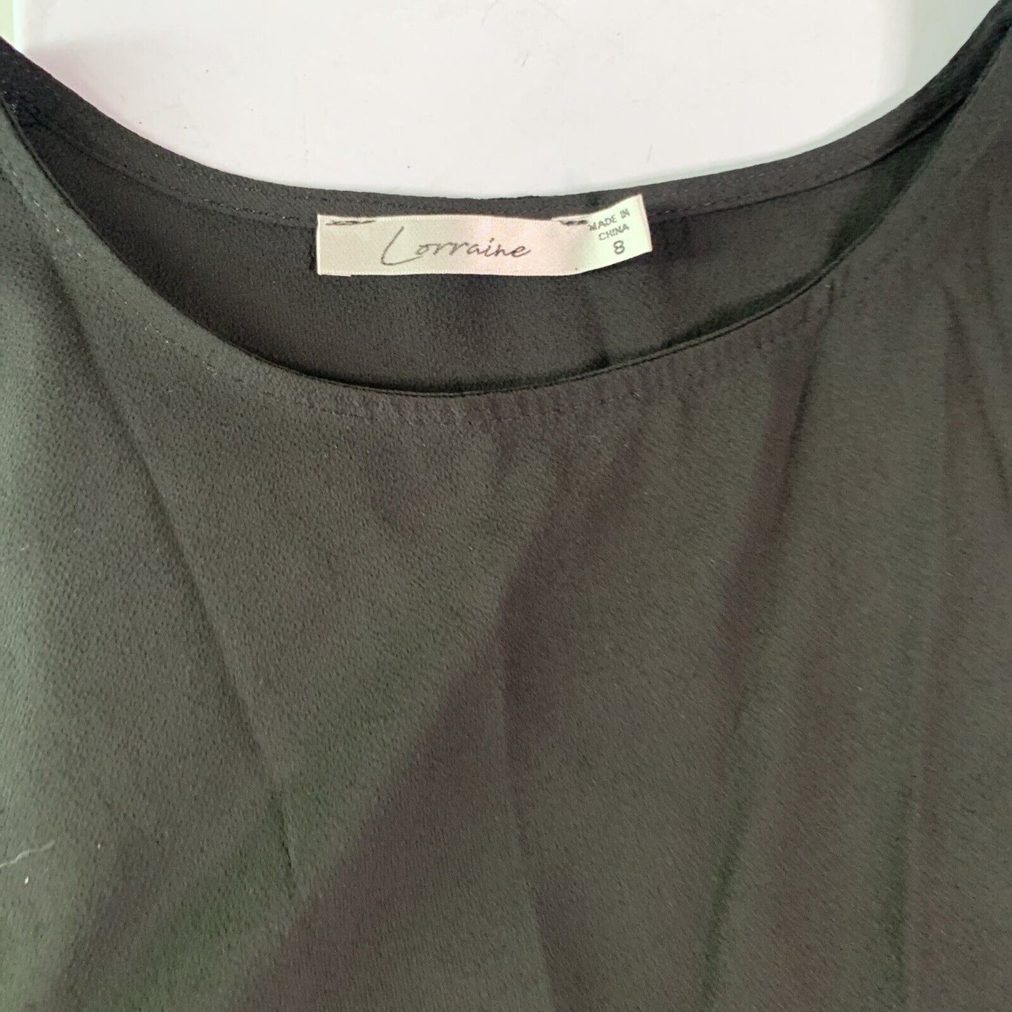 Lorraine Sleeveless Top Peplum Size 8 Womens Black