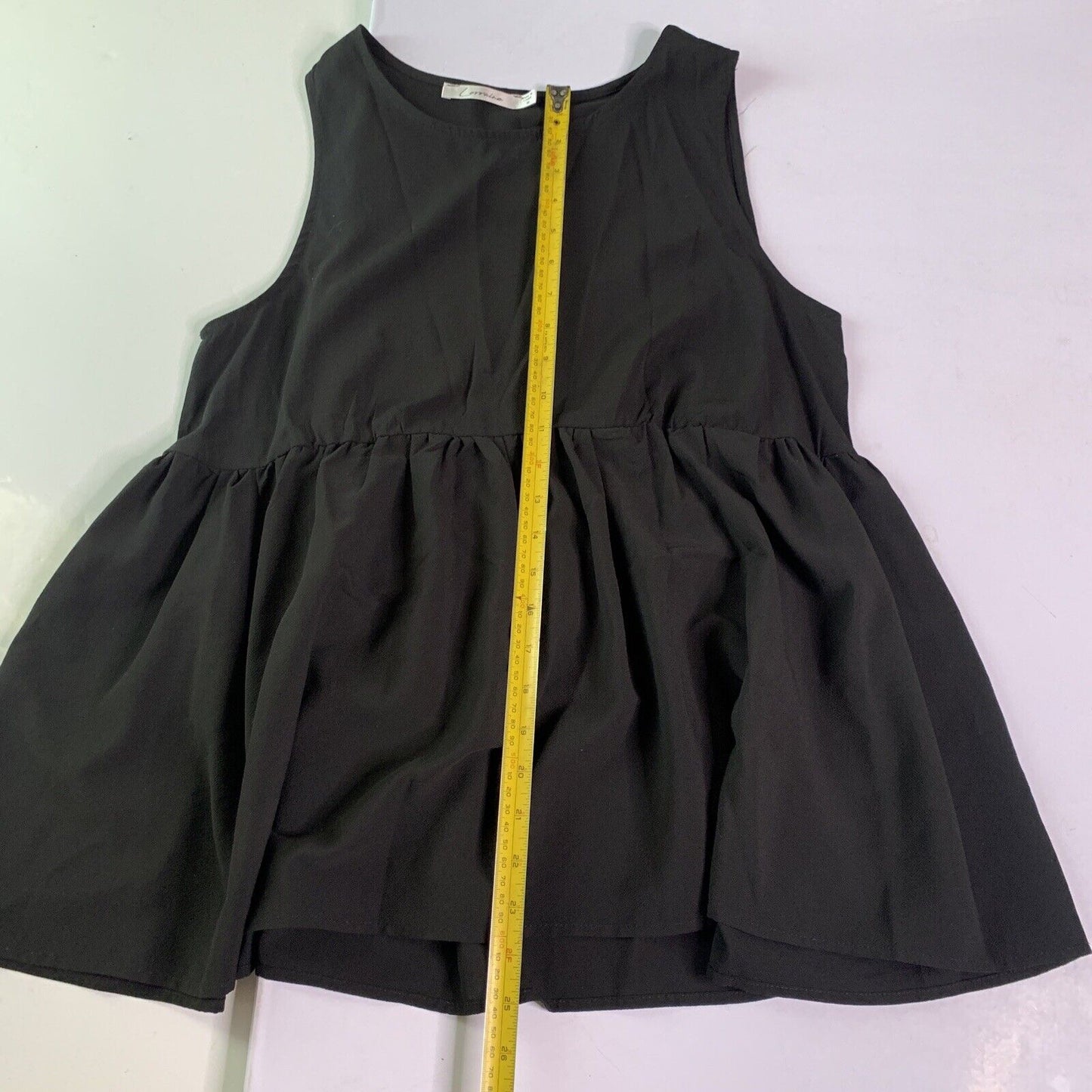 Lorraine Sleeveless Top Peplum Size 8 Womens Black