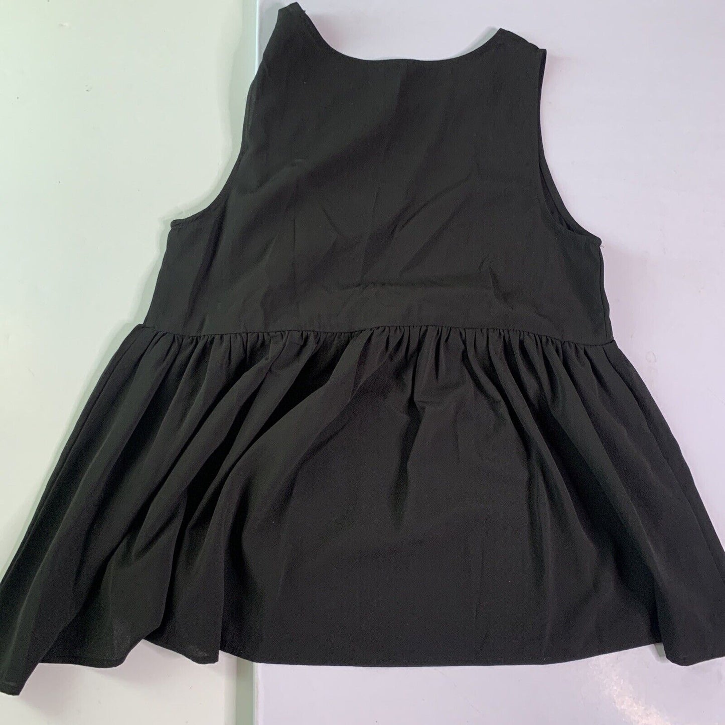 Lorraine Sleeveless Top Peplum Size 8 Womens Black