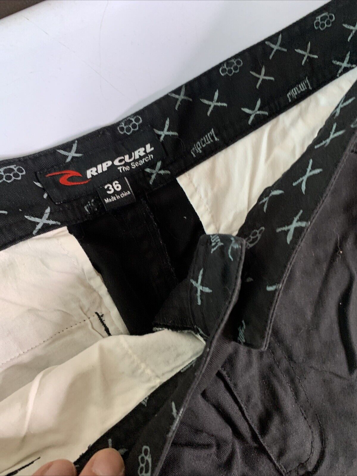 Rip Curl Black Casual Trousers Pants Size 36 Mens