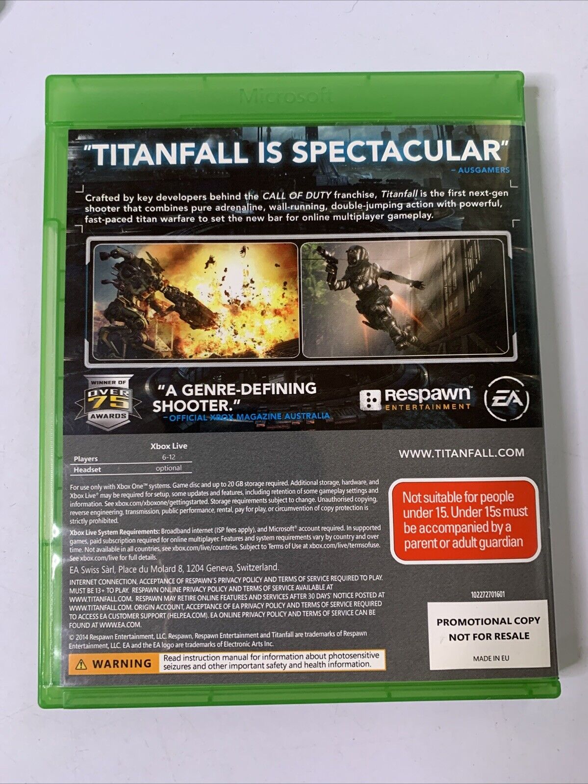 TitanFall Microsoft XBOX One Promotional Version