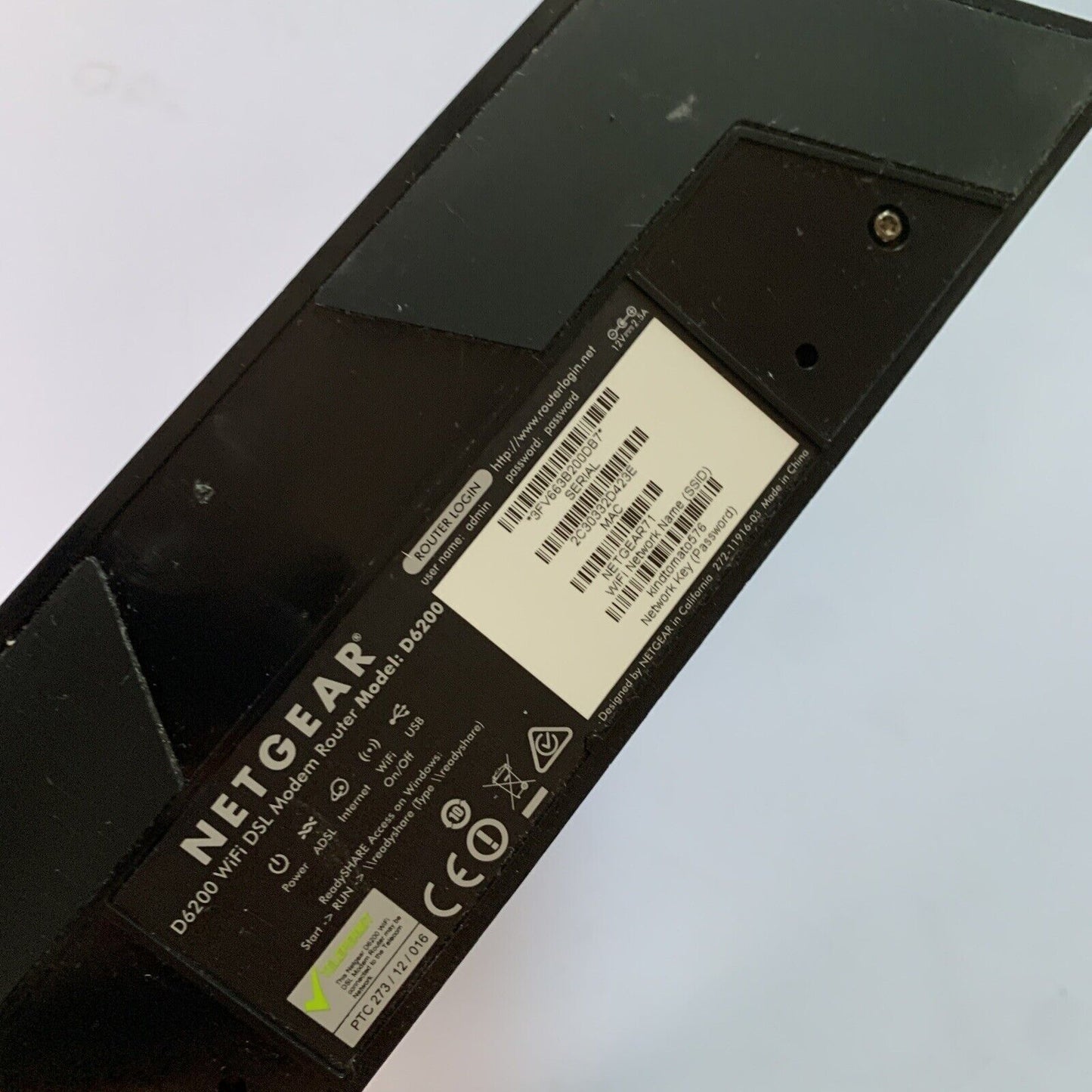 Netgear Router D6200 AC1200 Dual Band Gigabit WiFi Wireless 802.11ac Gigabit