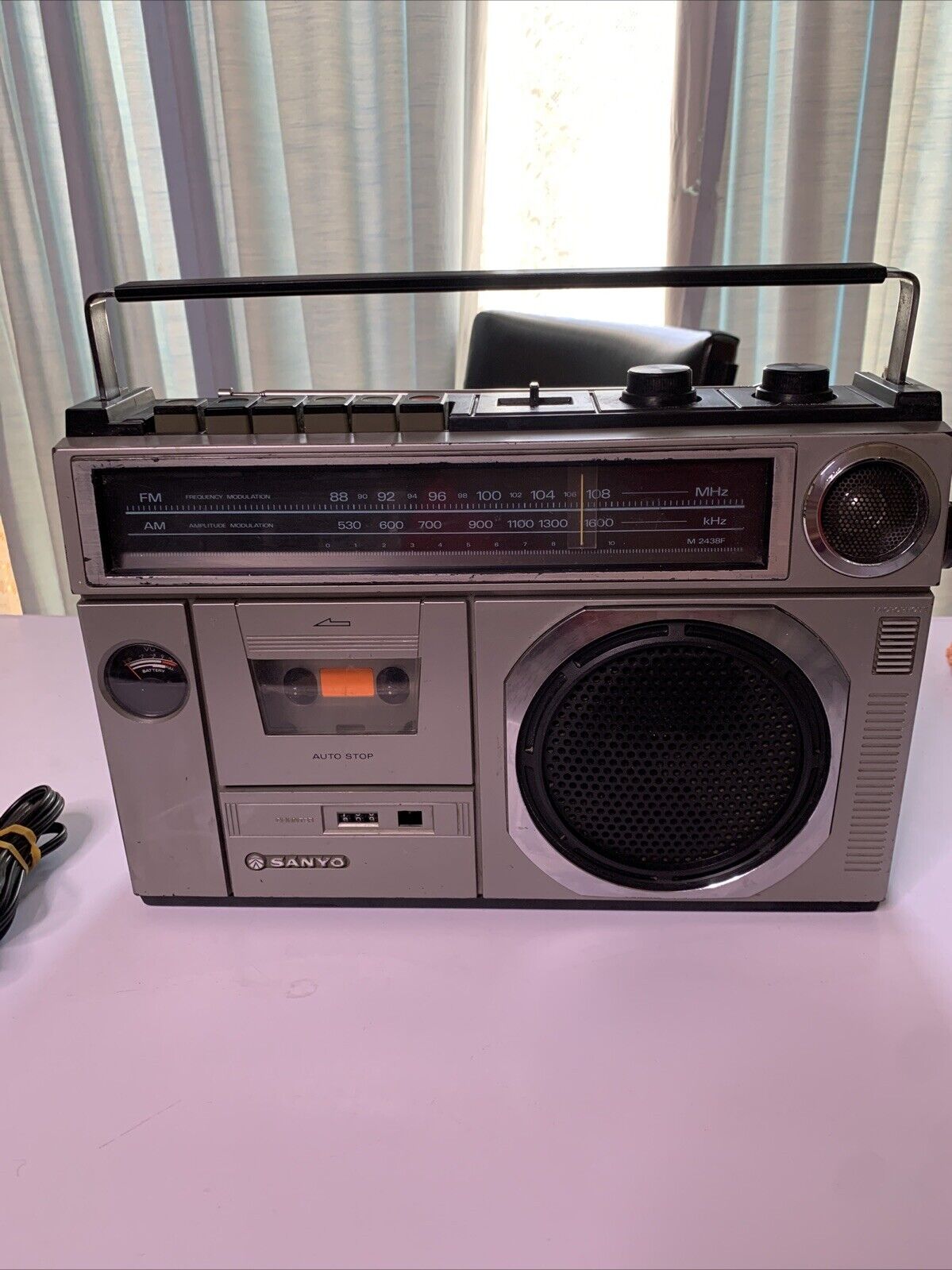 Sanyo M2438F Cassette Recorder Player Radio Boombox Made In Japan