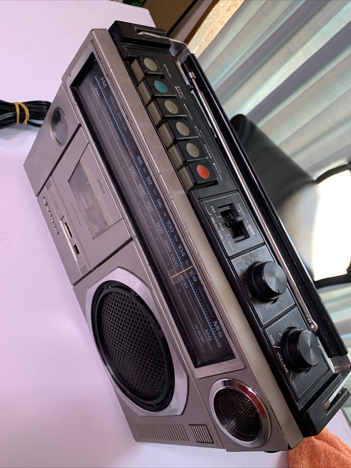 Sanyo M2438F Cassette Recorder Player Radio Boombox Made In Japan