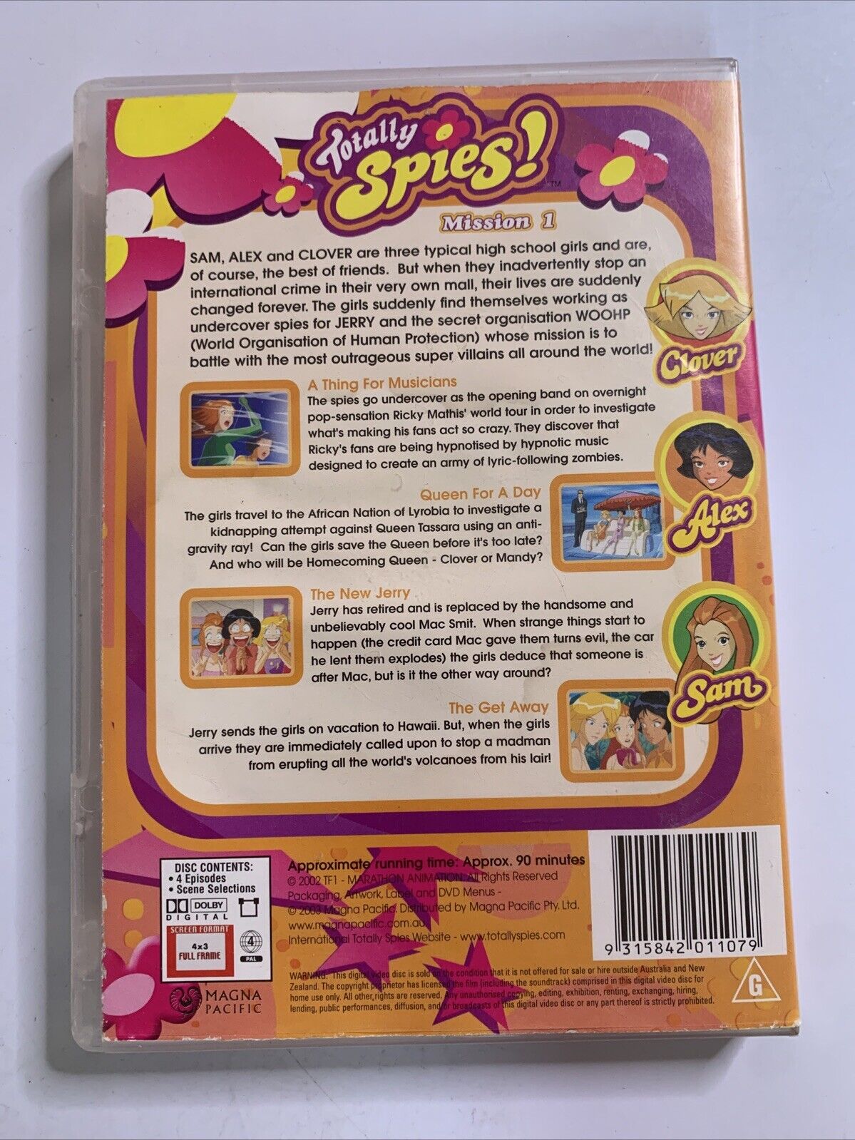 Totally Spies : Vol 1 (DVD, 2002) Animation Region 4