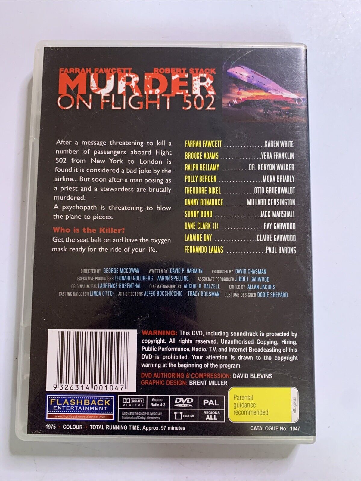 Murder On Flight 502 (DVD, 1975) Farrah Fawcett All Regions