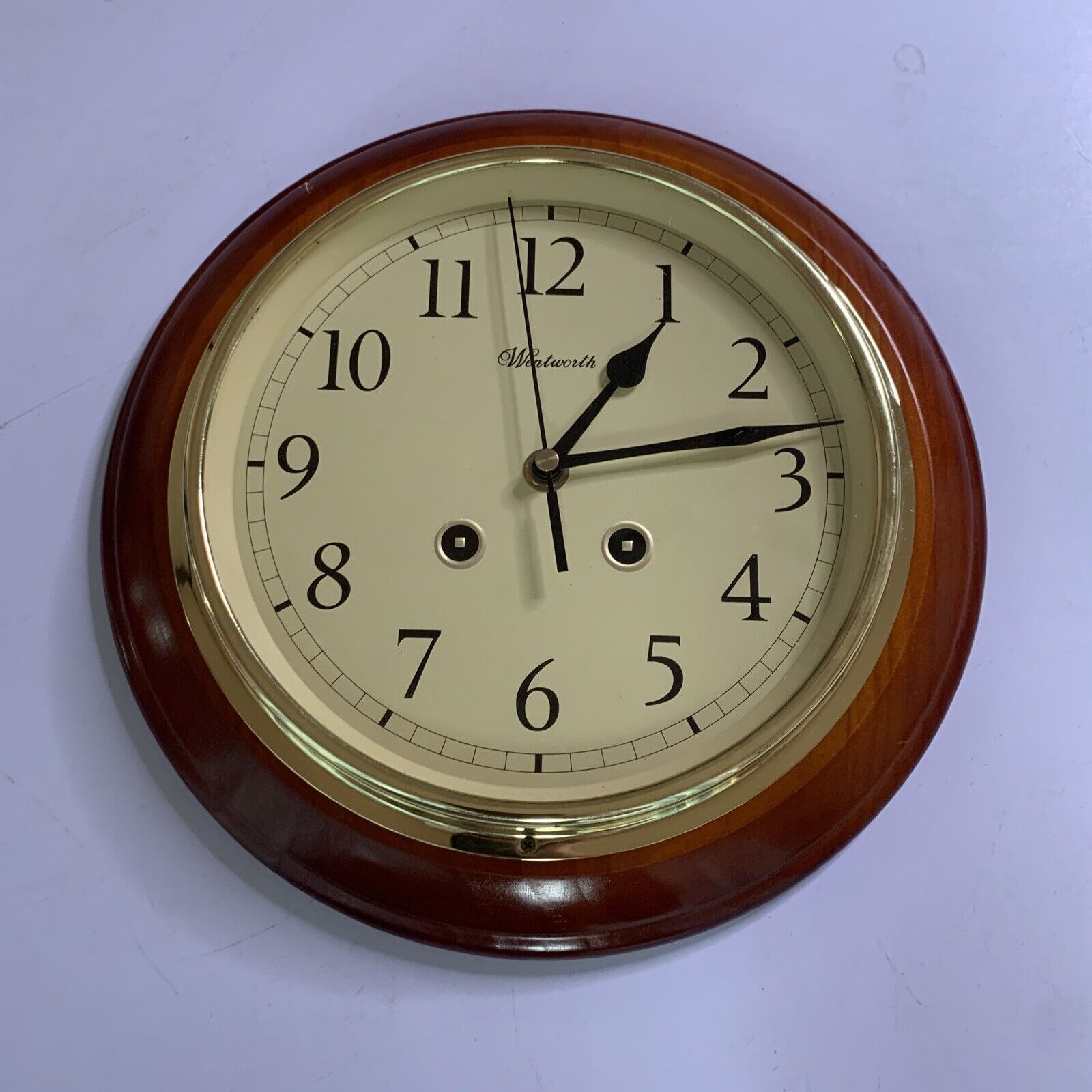 Wentworth Quartz Wood Wall Clock Analog 12888 – Retro Unit