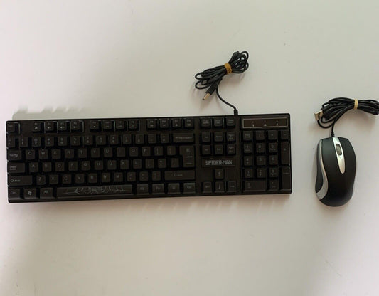Marvel Spiderman Illuminated Full Size Gaming Keyboard & Mouse MV-6000-SM