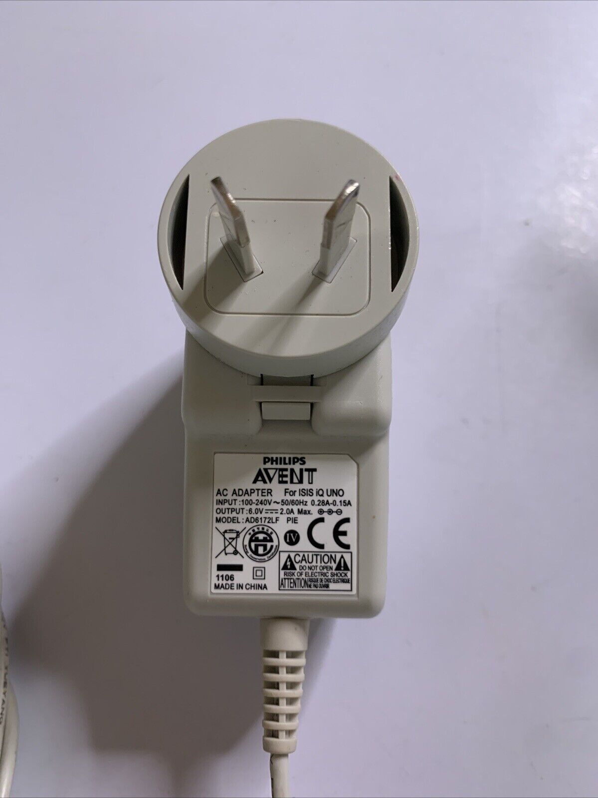 Genuine Philips Avent AC Adapter 6V 2A Power Supply AD6172LF