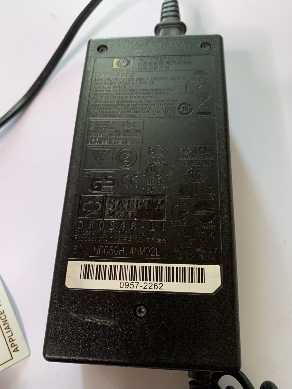 Genuine HP Power Adapter 0957-2262 Power Supply For Officejet Printer 32V 2A