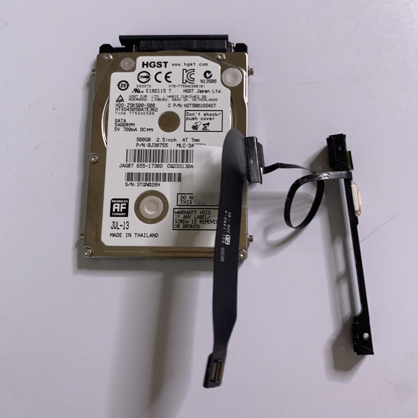 Apple HDD 500GB 2.5" With MacBook Connector 0J38755 821-1480-A GP1-4 818-0814