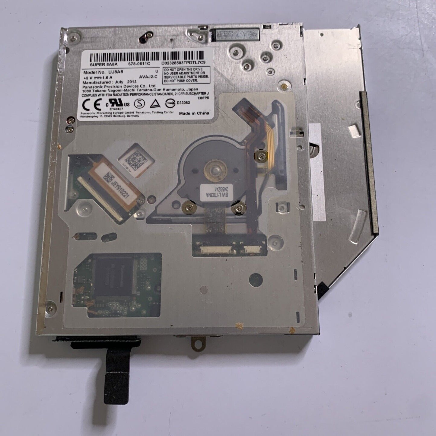 Apple Panasonic SuperDrive Slim Internal Slot Loading DVD Burner UJ8A8