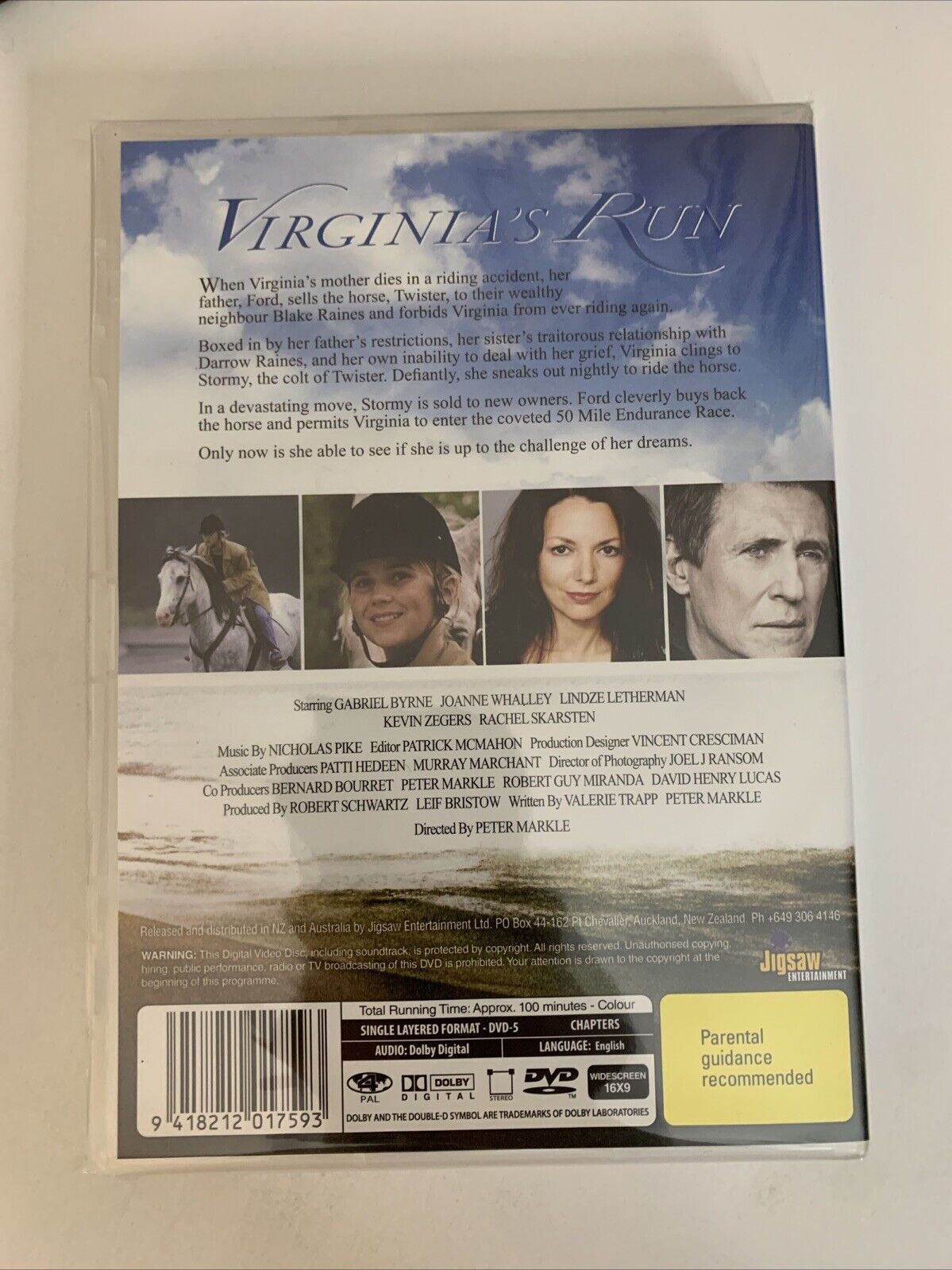 Virginia's Run (DVD, 2002) Joanne Whalley, Gabriel Byrne Region 4  NEW