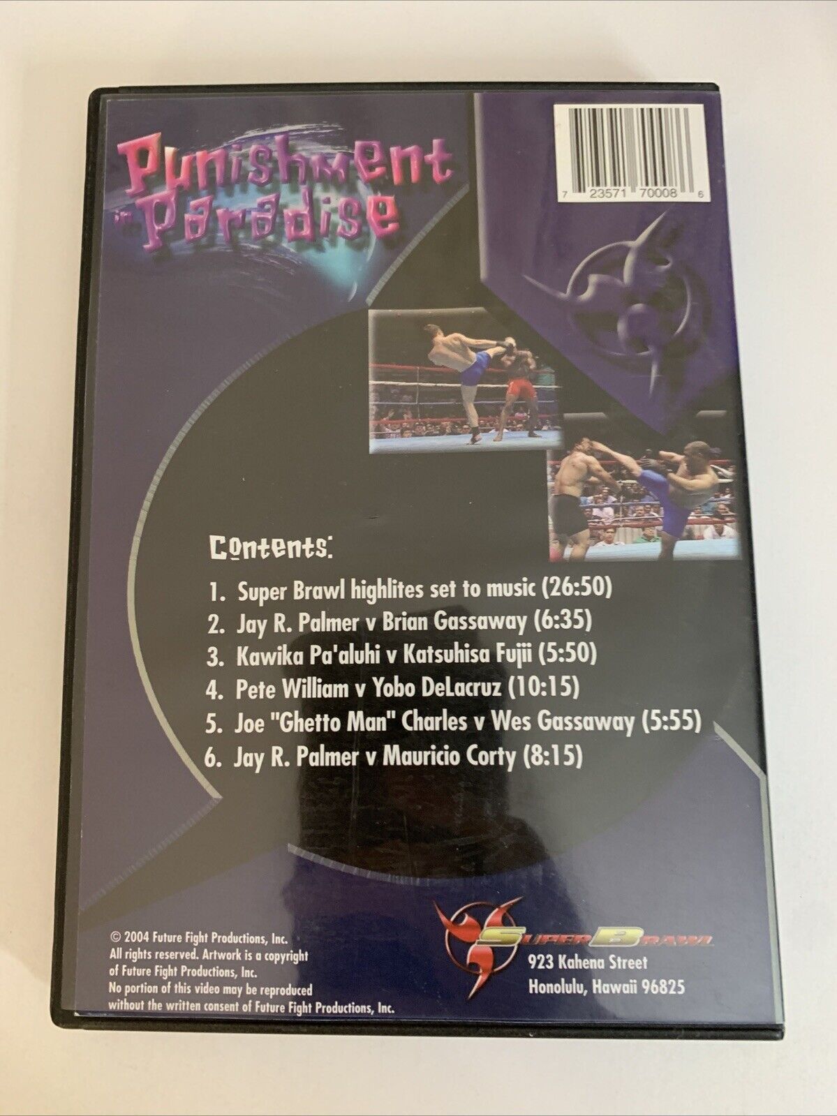Punishment In Paradise (DVD, 2004) Super Brawl Full Contact Fighting All Regions