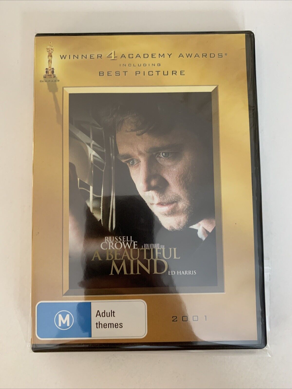 A Beautiful Mind (DVD, 2001) Russell Crowe, Jennifer Connelly, Region 4  NEW