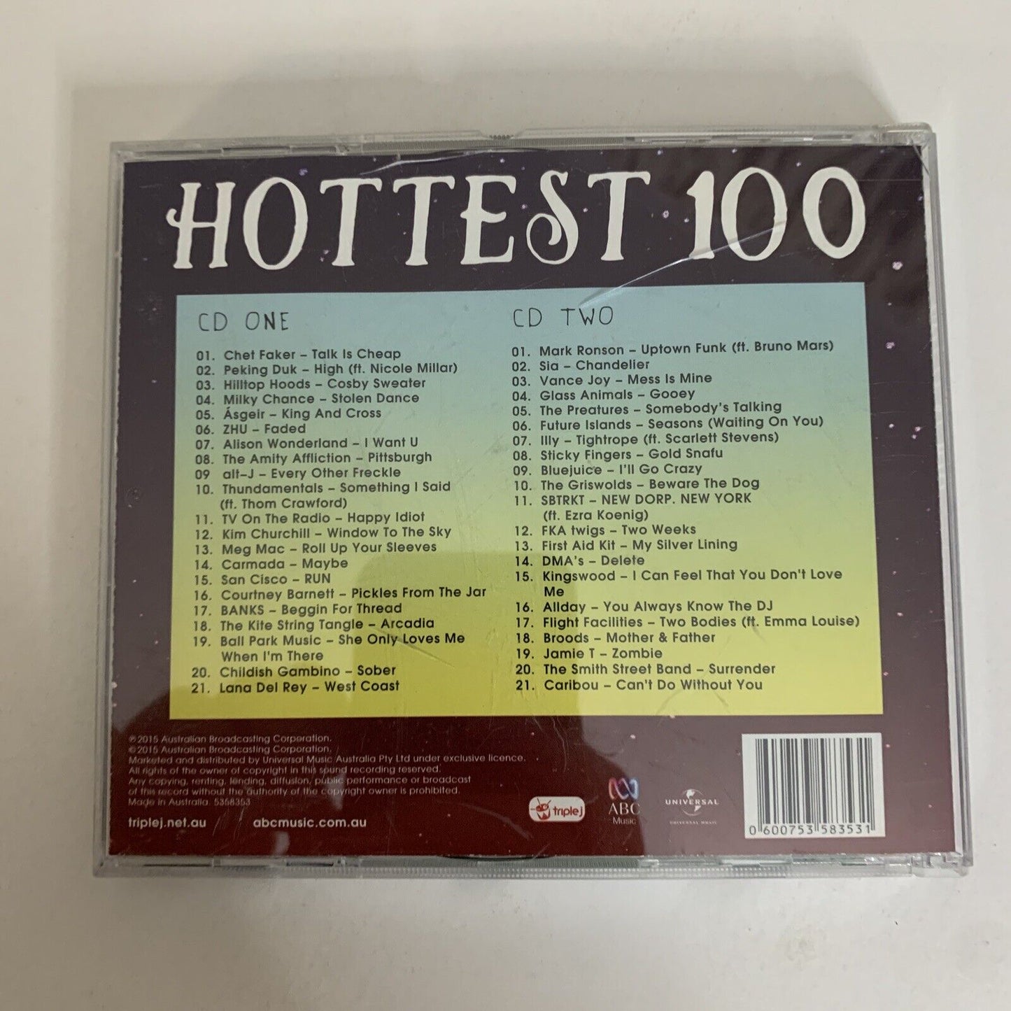 Triple J's Hottest 100 Volume 2 [Limited Edition] (CD, 2015, 2-Disc Set)