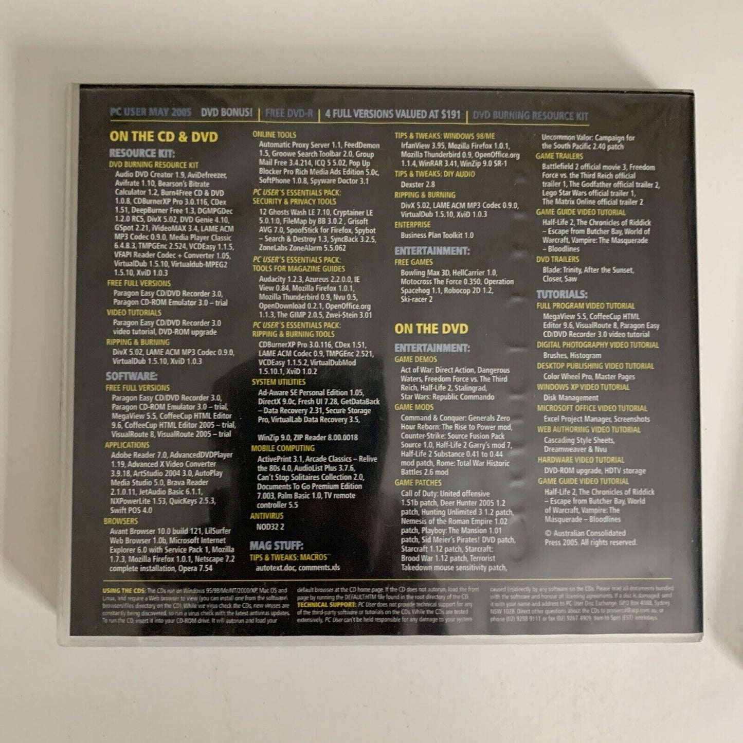 6x DVD Image Video Software & Trial Programs PC User Computer Magazines