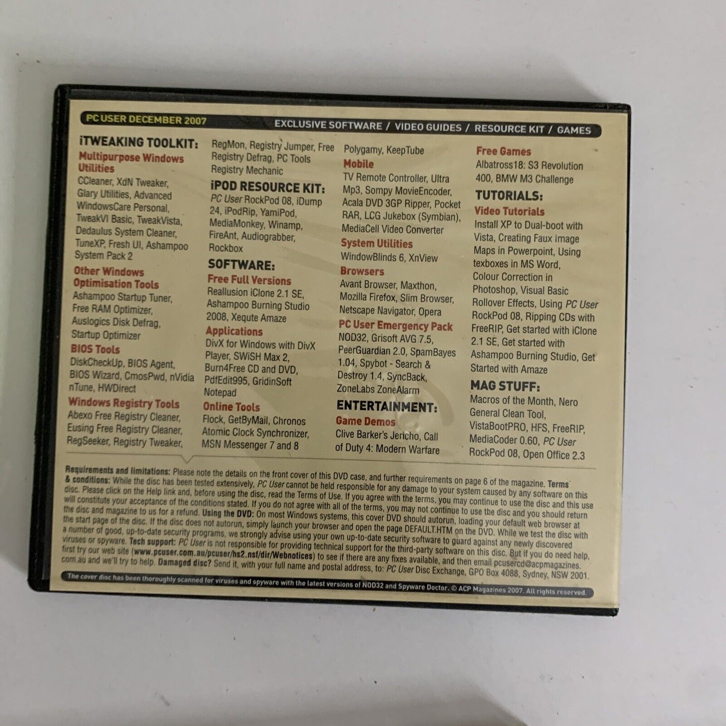 6x DVD Image Video Software & Trial Programs PC User Computer Magazines