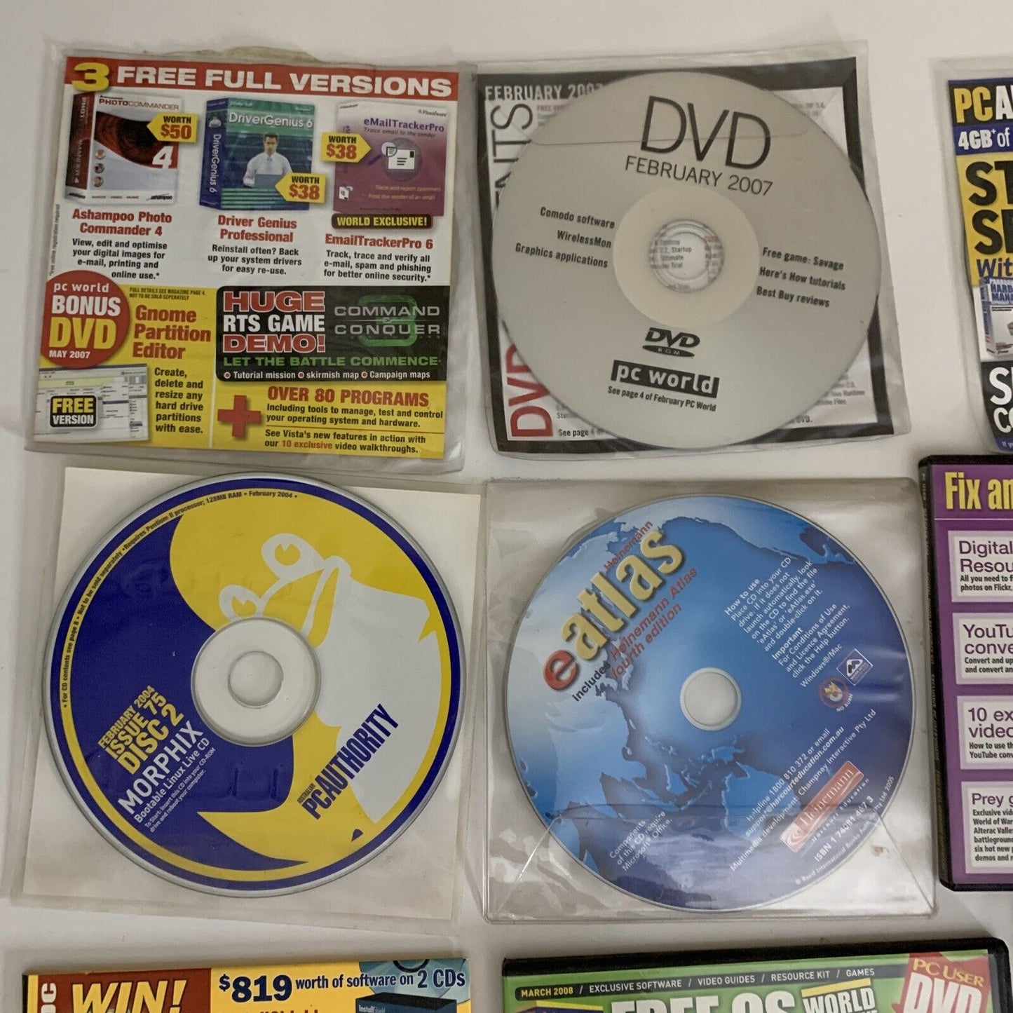 22x Computer Magazine DVD/CD Software Linux OS Trial Programs PC User APCMAG