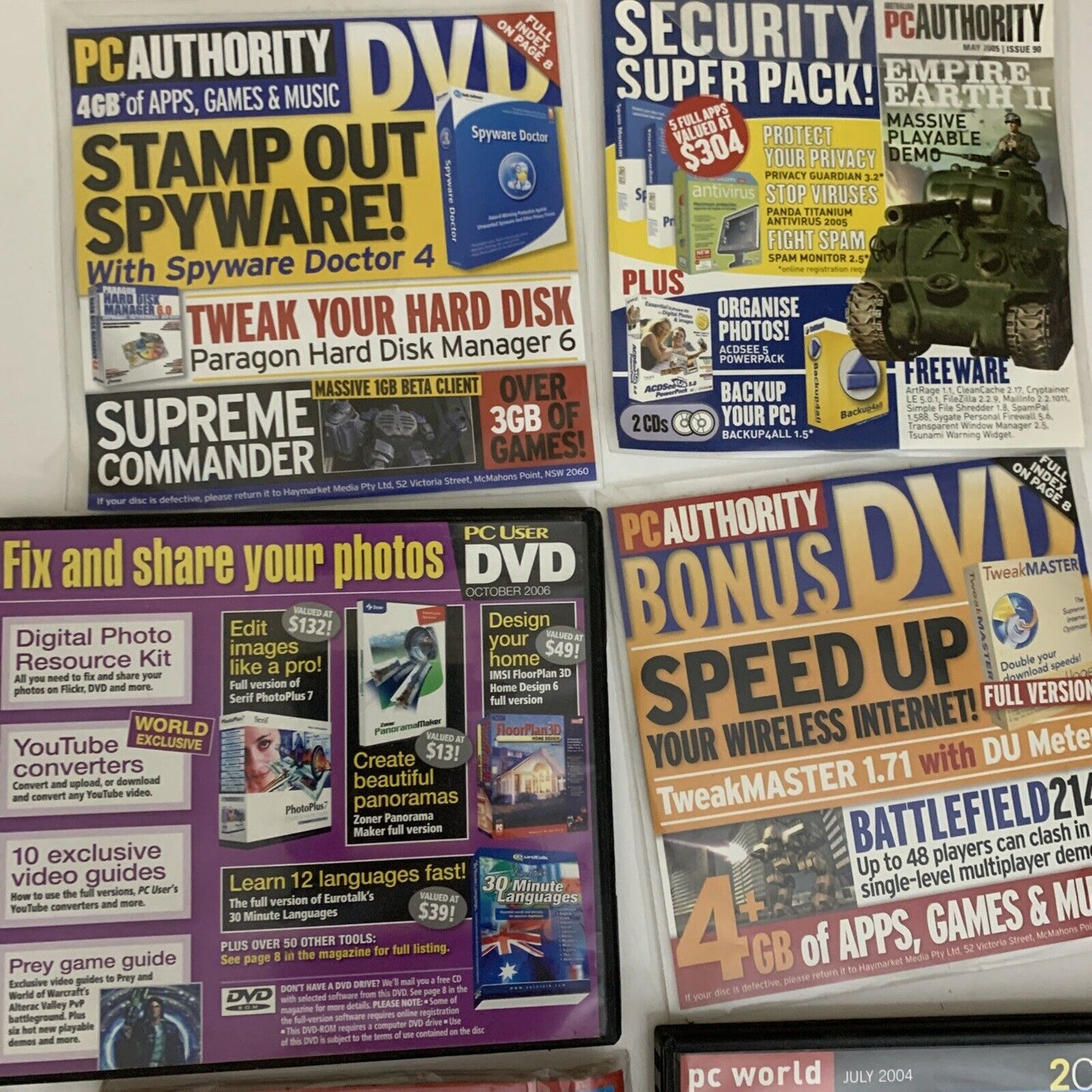 22x Computer Magazine DVD/CD Software Linux OS Trial Programs PC User APCMAG