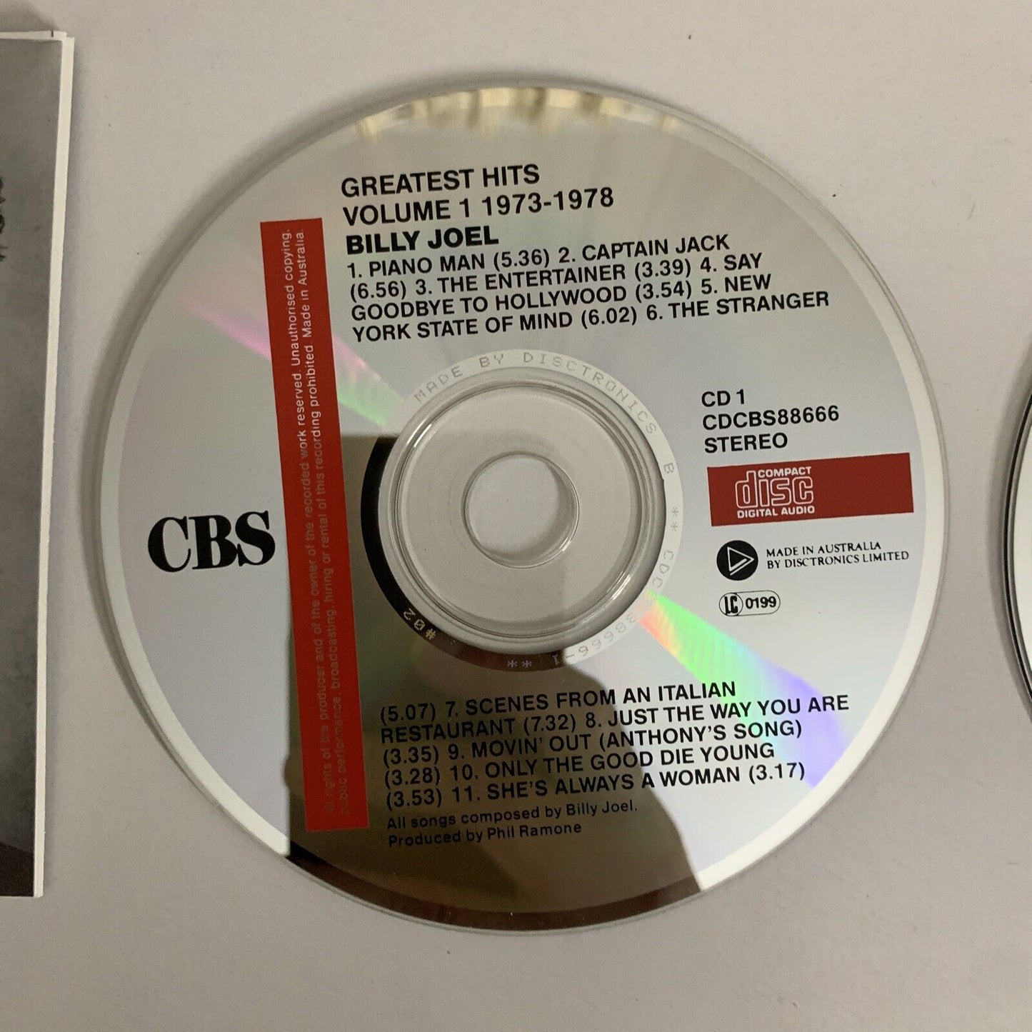 Greatest Hits Volume 1 & II by Billy Joel (CD, 1998, 2 Discs) Columbia Records