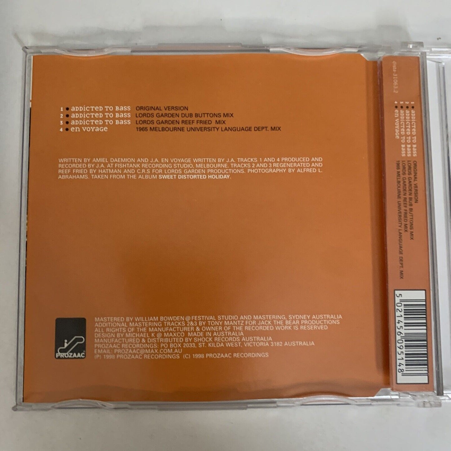 Addicted To Bass by Josh Abrahams And Amiel Daemion (CD, 1998) Single