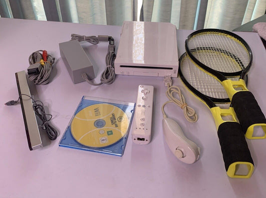 Nintendo Wii PAL Console Grand Slam Tennis Bundle with Accessories & Controller